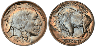 1918/7-D Buffalo Nickel – another  overdate example, showing the high value of the coin.