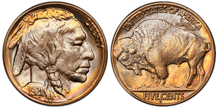 1921-S Buffalo Nickel – key date coin with strong demand, affecting overall buffalo nickel value.